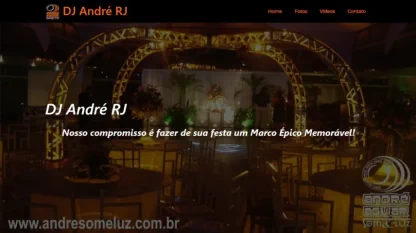 Criação de sites Portifólio André Som e Luz