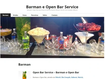 Criação de sites Portifólio Open bar Service